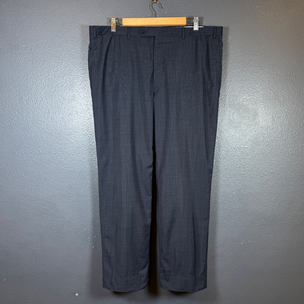 Canali eu58(39x29) men’s blue casual pants pantaloon 100% wool travel